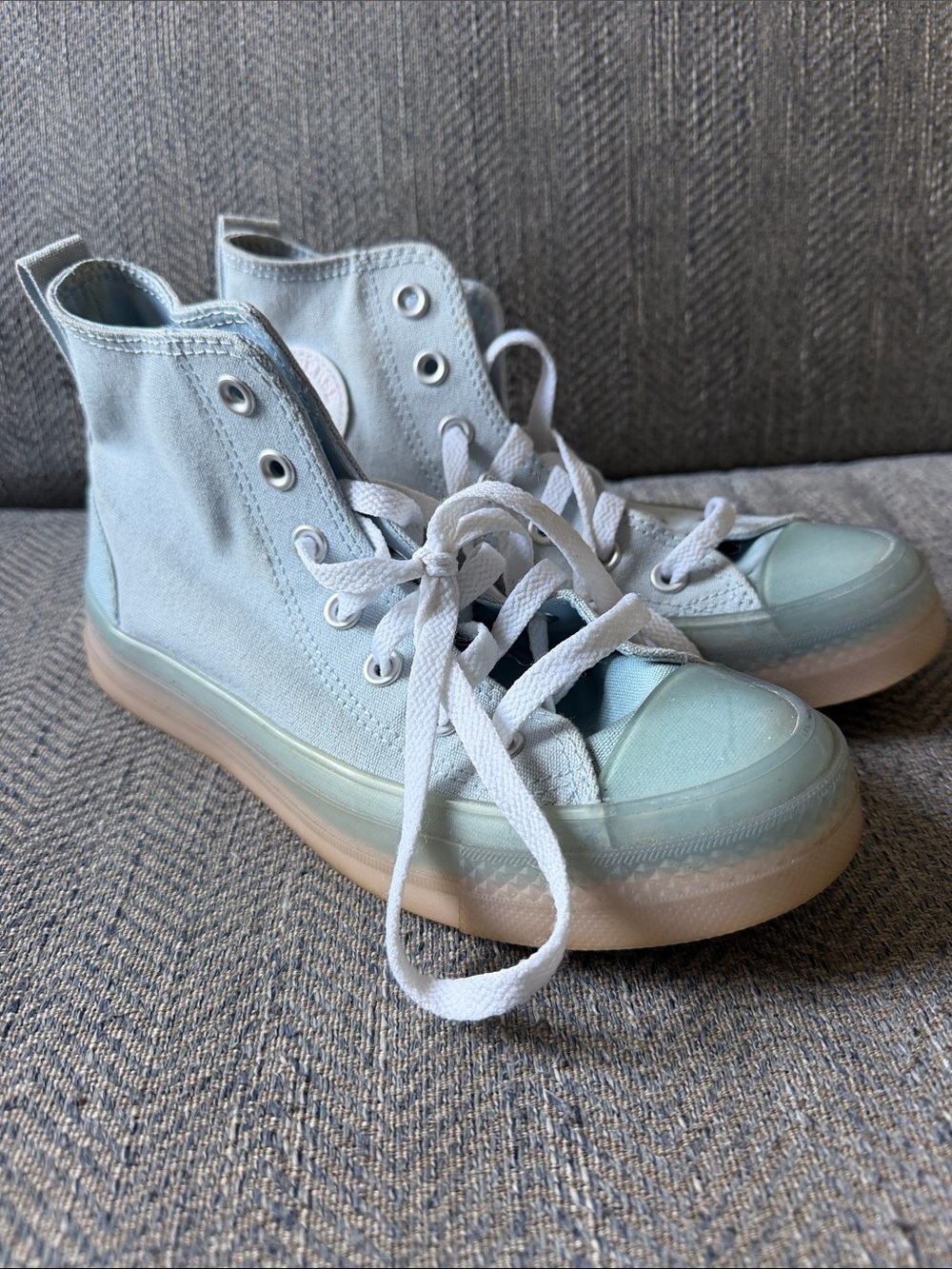 Converse Chuck Taylor All Star Blue Pink High Canvas Unisex Shoes 37(L6.5/M4.5)